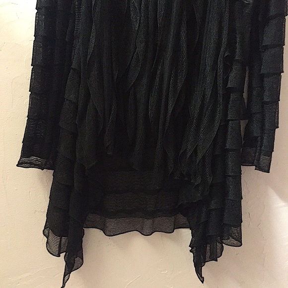 Gothic Witches Ruffled Midnight Shawl Long Sleeve - Picture 6 of 11